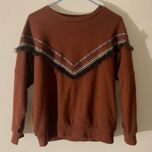 brown earthy hippie sweater